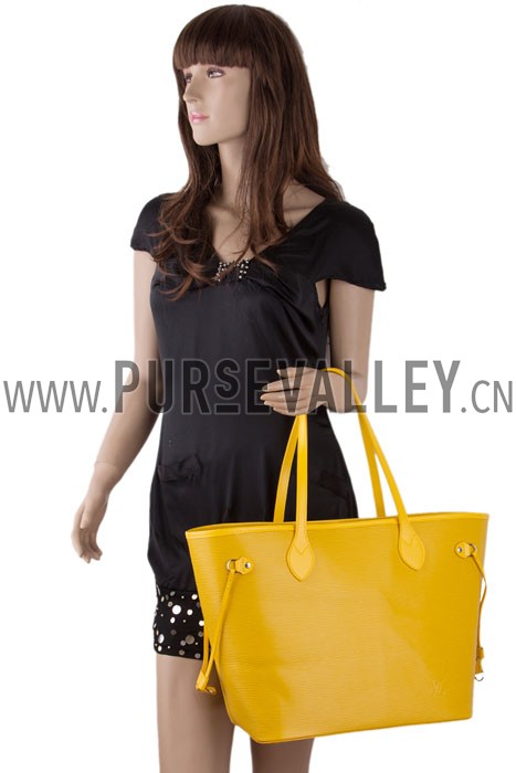 Louis Vuitton Neverfull MM Epi Leather Yellow