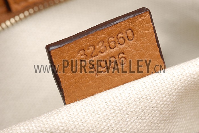 Gucci Bamboo Shopper Leather Small Tote Tan 607319