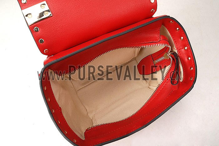 Valentino Rockstud Shoulder Bag Red 607536