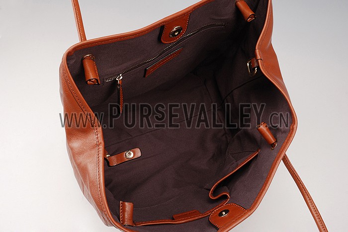 Burberry Small Haymarket Check Tote Bag Brown 607795