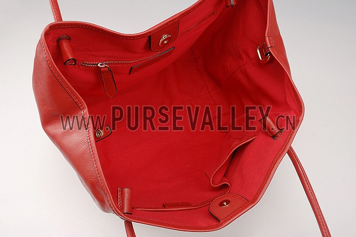 Burberry Small Haymarket Check Tote Bag Red 607796