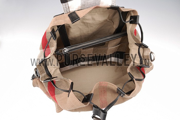 Burberry Large Canvas Check Backpack Black 607807