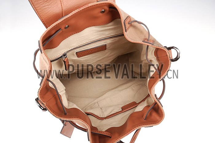 Burberry Medium Canvas Check Backpack Brown 607814
