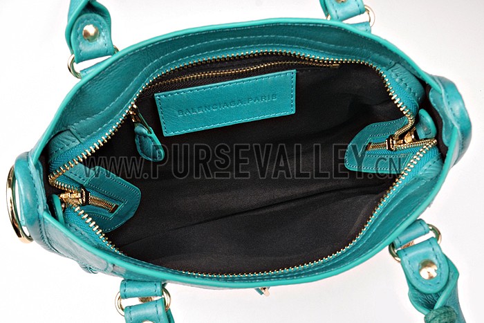 Balenciaga Mini City Bag Bleu Tropical 607844