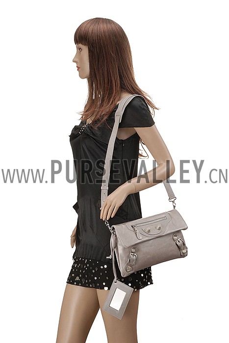 Balenciaga Giant 12 Envelope Clutch Argent Silver 607849