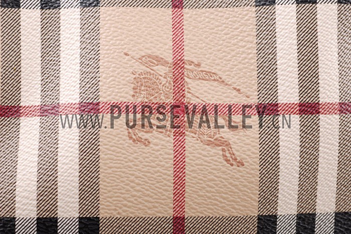 Burberry Haymarket Small Tote Yellow Trim