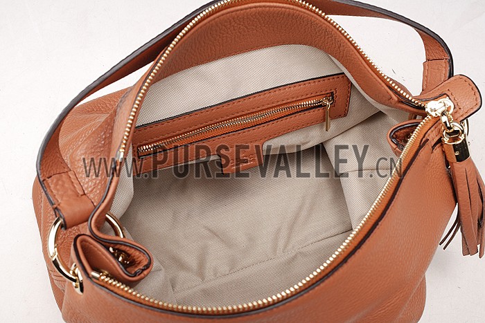 Gucci Soho Leather Hobo Brown