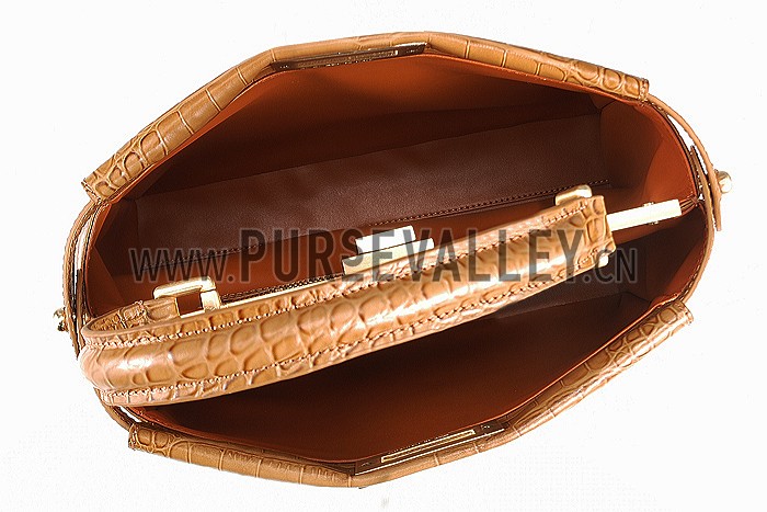 Fendi Small Peekaboo Tan Leather Bag 608303