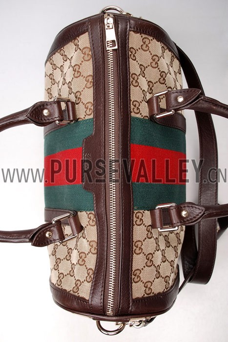 Gucci Vintage Web Medium Boston Bag