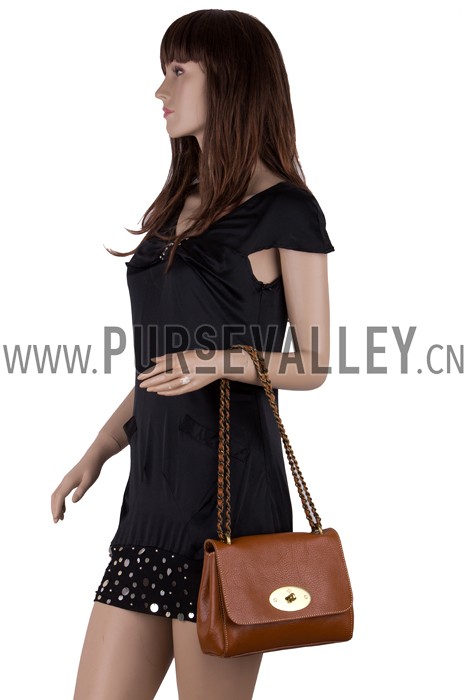 Mulberry Lily Cognac Leather Shoulder Bag