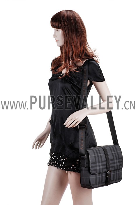 Burberry Grey Check Messenger Bag