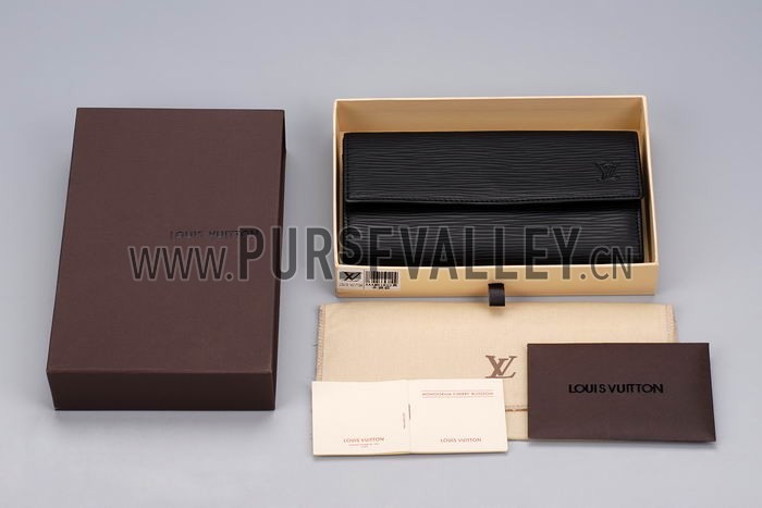 Louis Vuitton Sarah Black Epi Leather Wallet