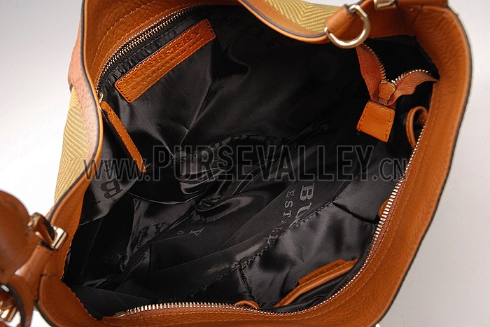 Burberry Yellow Check Hobo Bag 607774