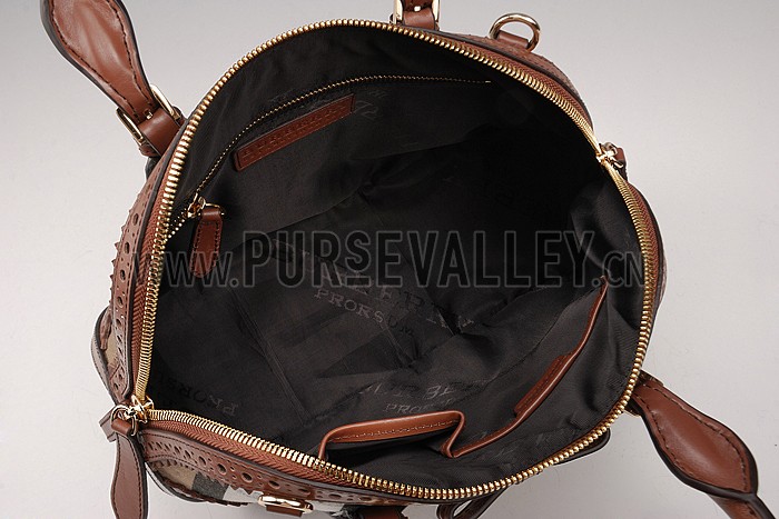 Burberry Blaze Haymarket Satchel Tan 607793