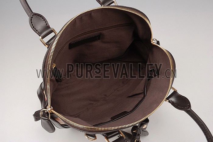 Burberry Large Tassel Bowler Bag Brown 607828