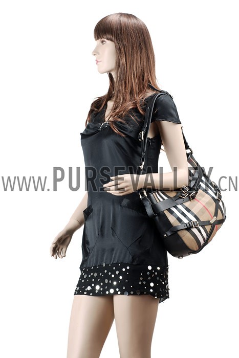 Burberry Smooth Bridle House Check Belted Bag Black