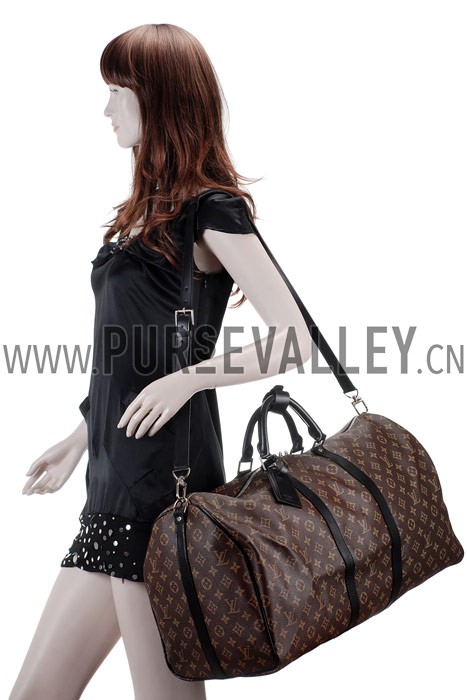 Louis Vuitton Keepall 55 Monogram Macassar Canvas