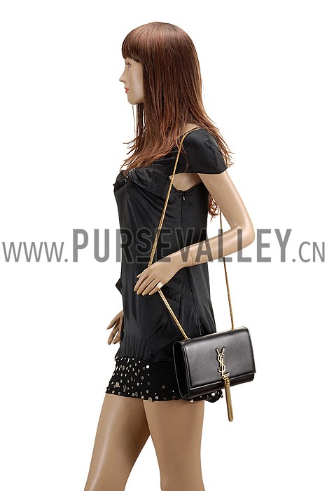 Saint Laurent Medium Cassandre Tassel Black Bag 608308