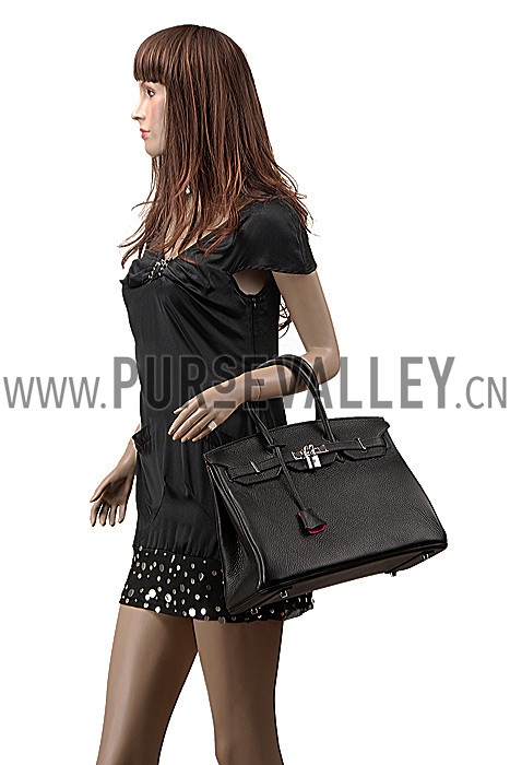 Hermes Birkin 35 Black/Pink Lining 607486