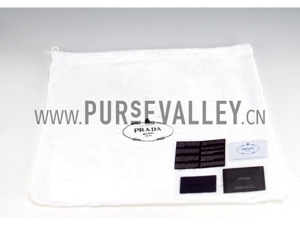 Prada Saffiano Shoulder Strap Bowler Bag Black