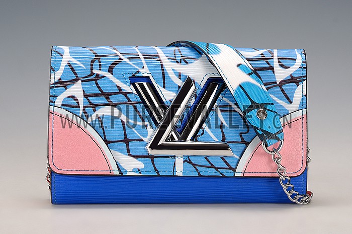 Louis Vuitton Twist Epi Leather Aqua Print Bag