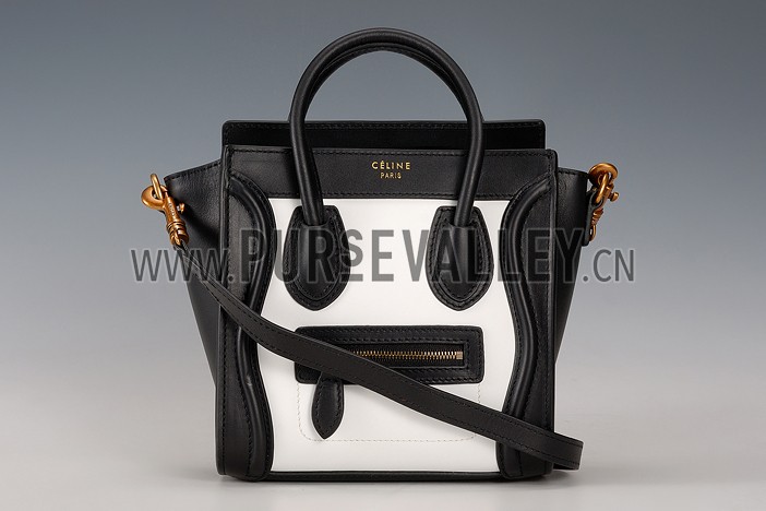 Celine Nano Luggage Black And White