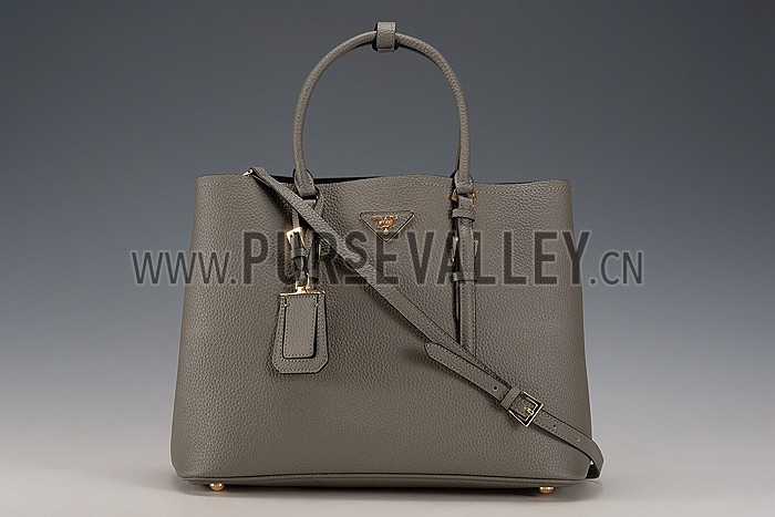 Prada Double Tote Dark Grey