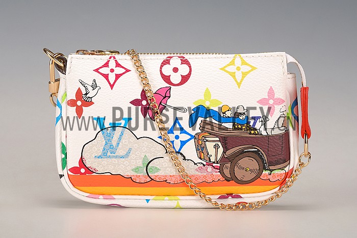 Louis Vuitton Mini Pochette Accessories Evaison White Monogram Canvas