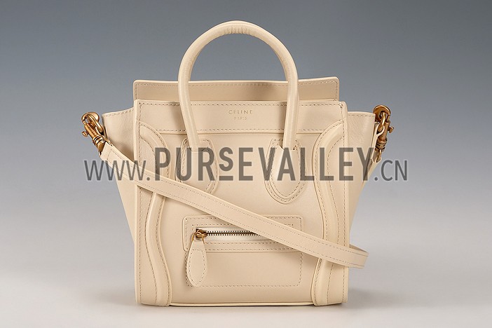 Celine Nano Luggage Beige