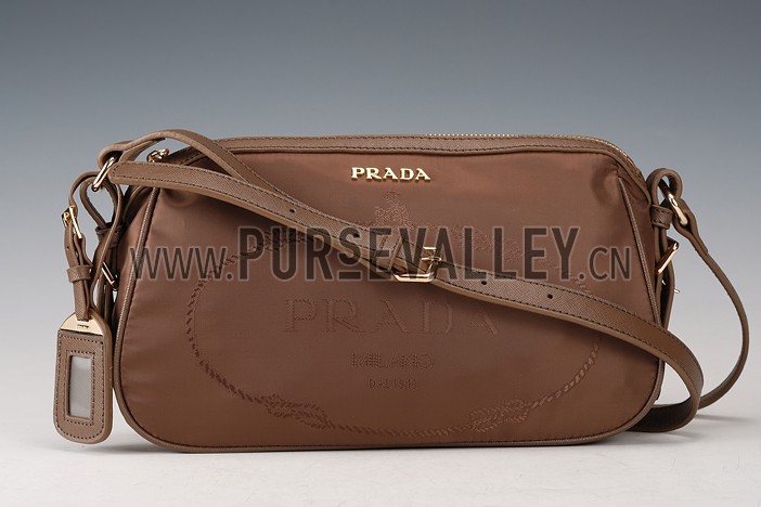 Prada Nylon Purse Brown