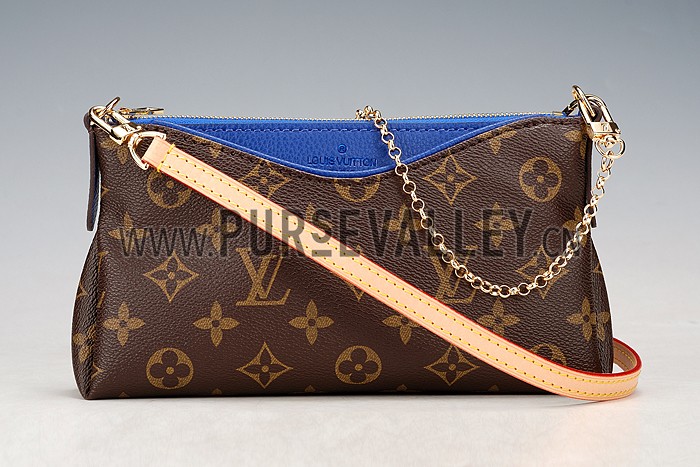 Louis Vuitton Monogram Pallas Clutch Blue 18926642