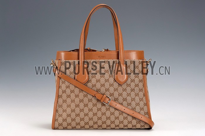 Gucci Ramble Ebony/Tan Tote