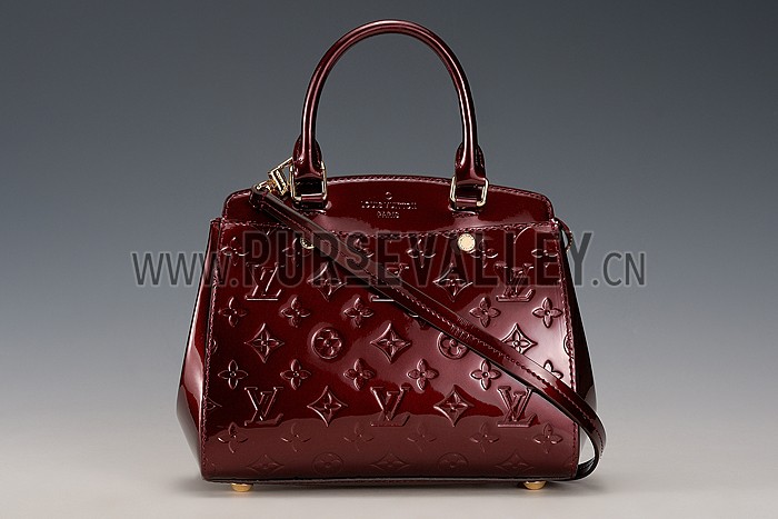 Louis Vuitton Brea Monogram Vernis PM Bag Dark Red