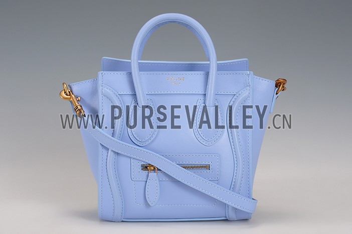 Celine Nano Luggage Light Blue