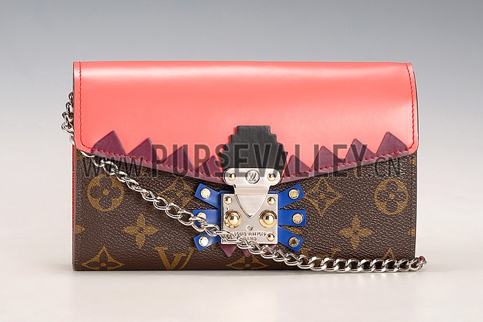 Louis Vuitton Monogram Totem Chain Wallet Flamingo