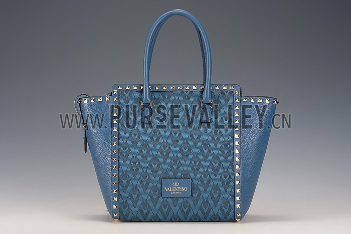 Valentino Viva Valentino Fabric Top Handle Bag Blue