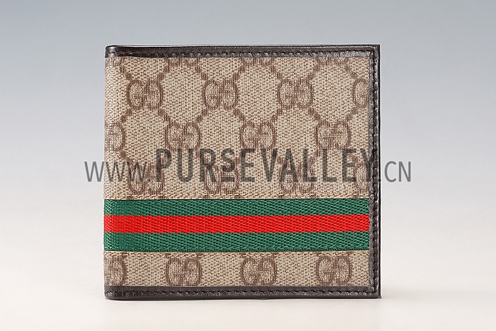 Gucci Supreme Web Bi-Fold Wallet