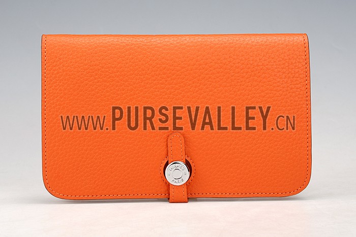 Hermes Dogon Wallet Orange 18926638