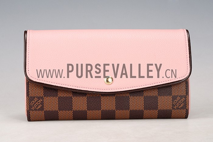Louis Vuitton Damier Ebene Normandy Wallet Pink 18926655