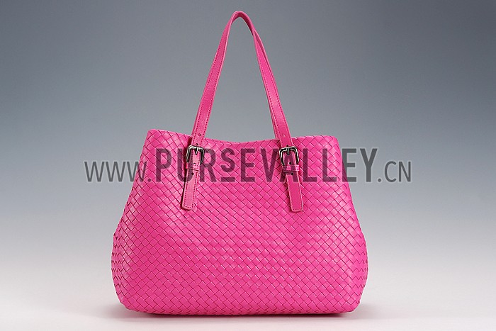 Bottega Veneta Intrecciato Roma Bag Pink