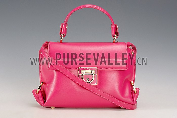 Salvatore Ferragamo Sofia Mini Leather Tote Rose Pink