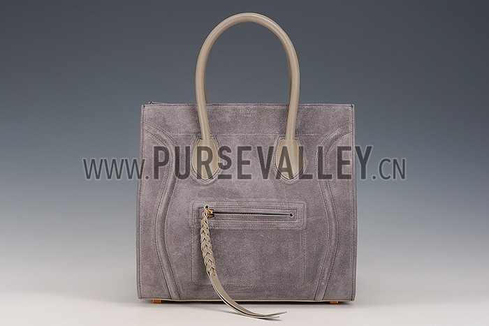 Celine Phantom Luggage Suede Leather Grey