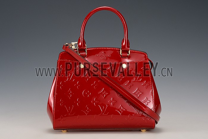Louis Vuitton Brea Monogram Vernis PM Bag Red
