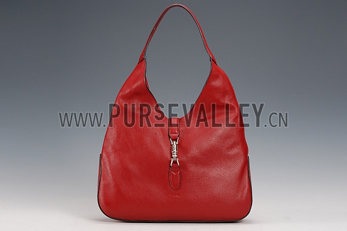 Gucci Jackie Soft Leather Hobo Red