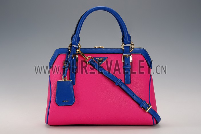 Prada Shoulder Handbag Fuchsia and Blue
