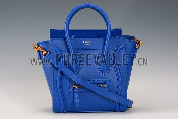 Celine Nano Luggage Blue
