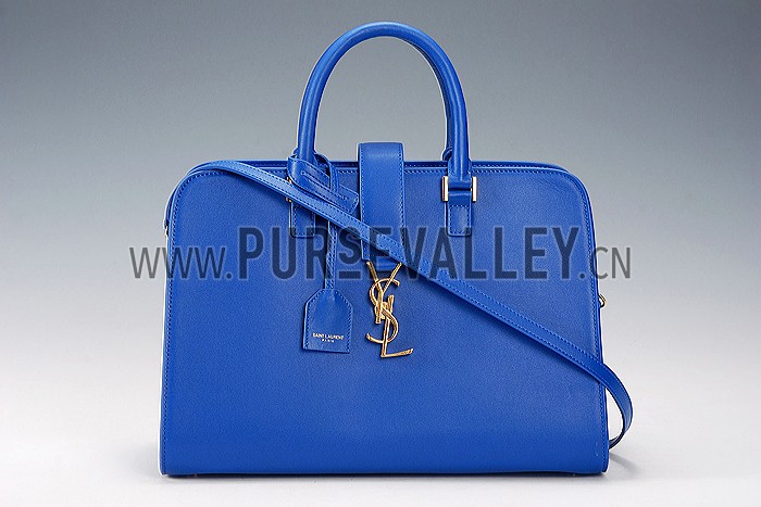Saint Laurent Monogram Cabas Medium Royal Blue Bag