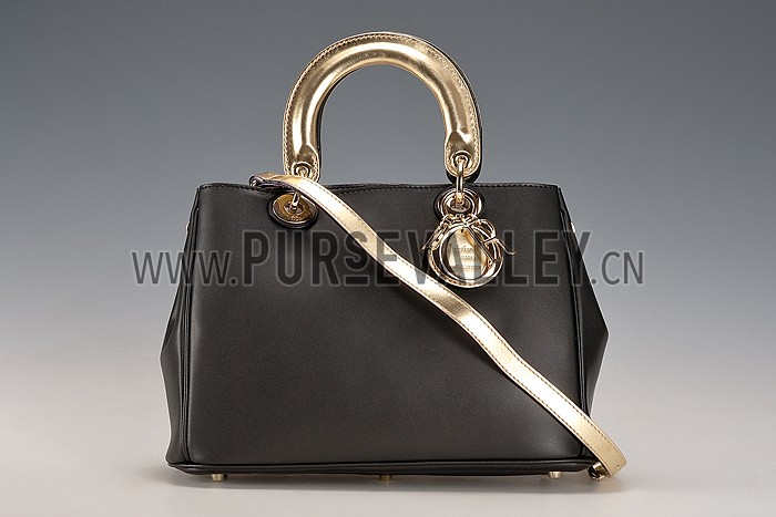 Diorissimo Medium Light Gold and Black City Bag
