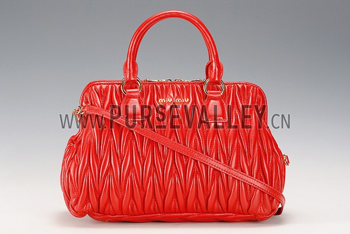Miu Miu Matelasse Doctor Red Bag