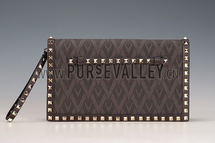 Valentino Viva Valentino Fabric Clutch Military Green